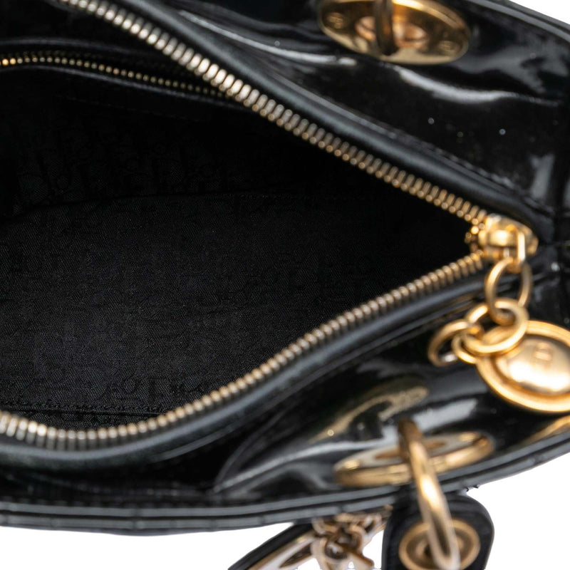 Medium Patent Cannage Lady Dior - Image 4