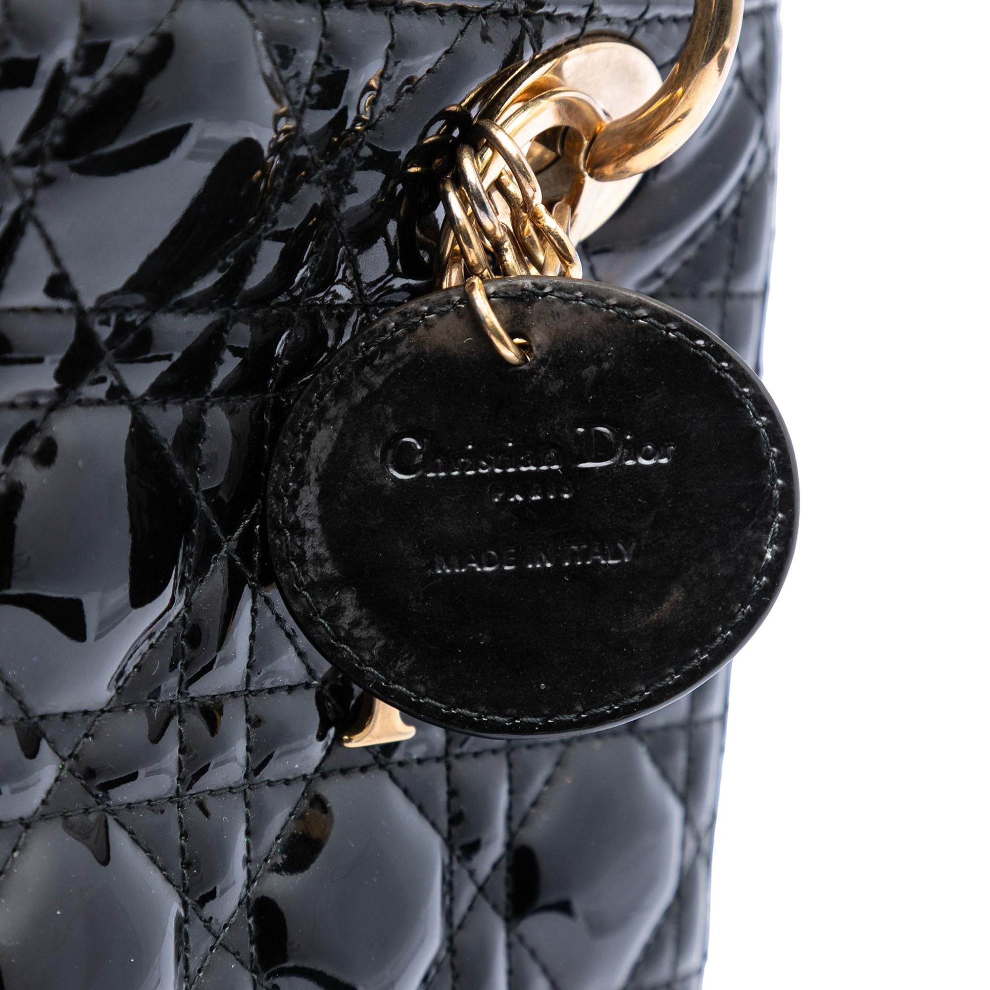 Medium Patent Cannage Lady Dior - Image 5