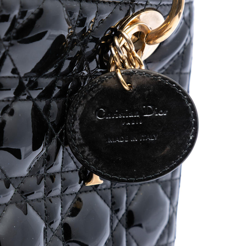 Medium Patent Cannage Lady Dior - Image 5