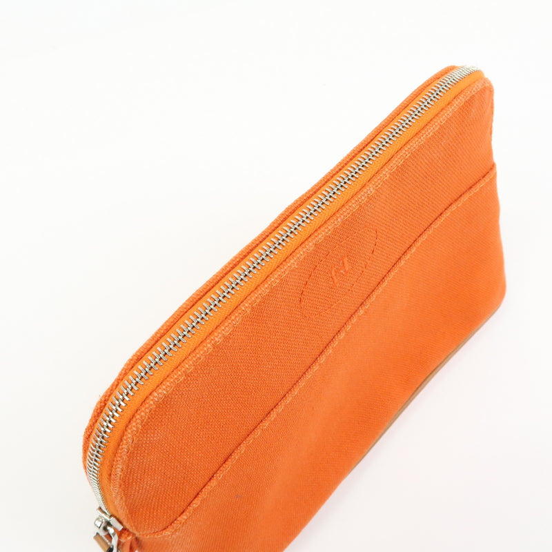 Hermes Bolide Travel Canvas Orange Bag
