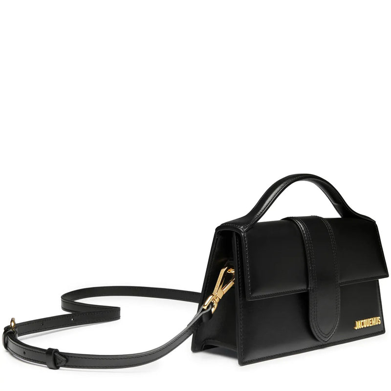 Jacquemus Le Grand Bambino Flap Leather Black Bag