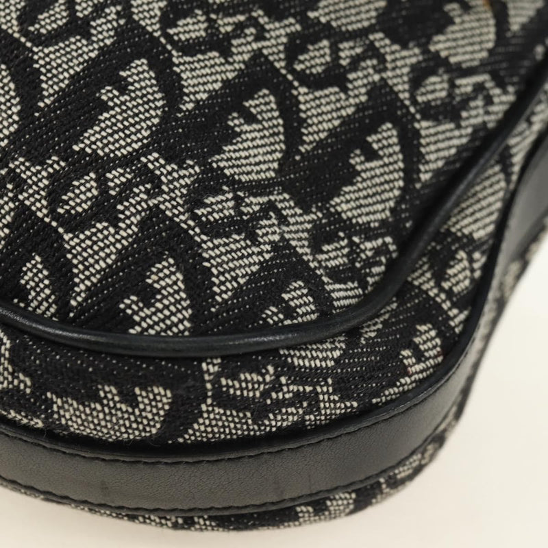 Christian Dior Vintage Cd Flap Messenger Diorissimo Canvas Black
