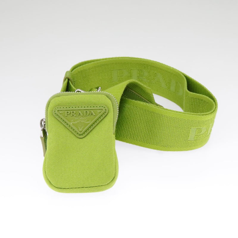 Prada Zipped Triangle Canvas Green Bag