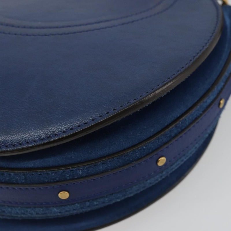 Chloe Pixie Leather And Suede Blue Bag