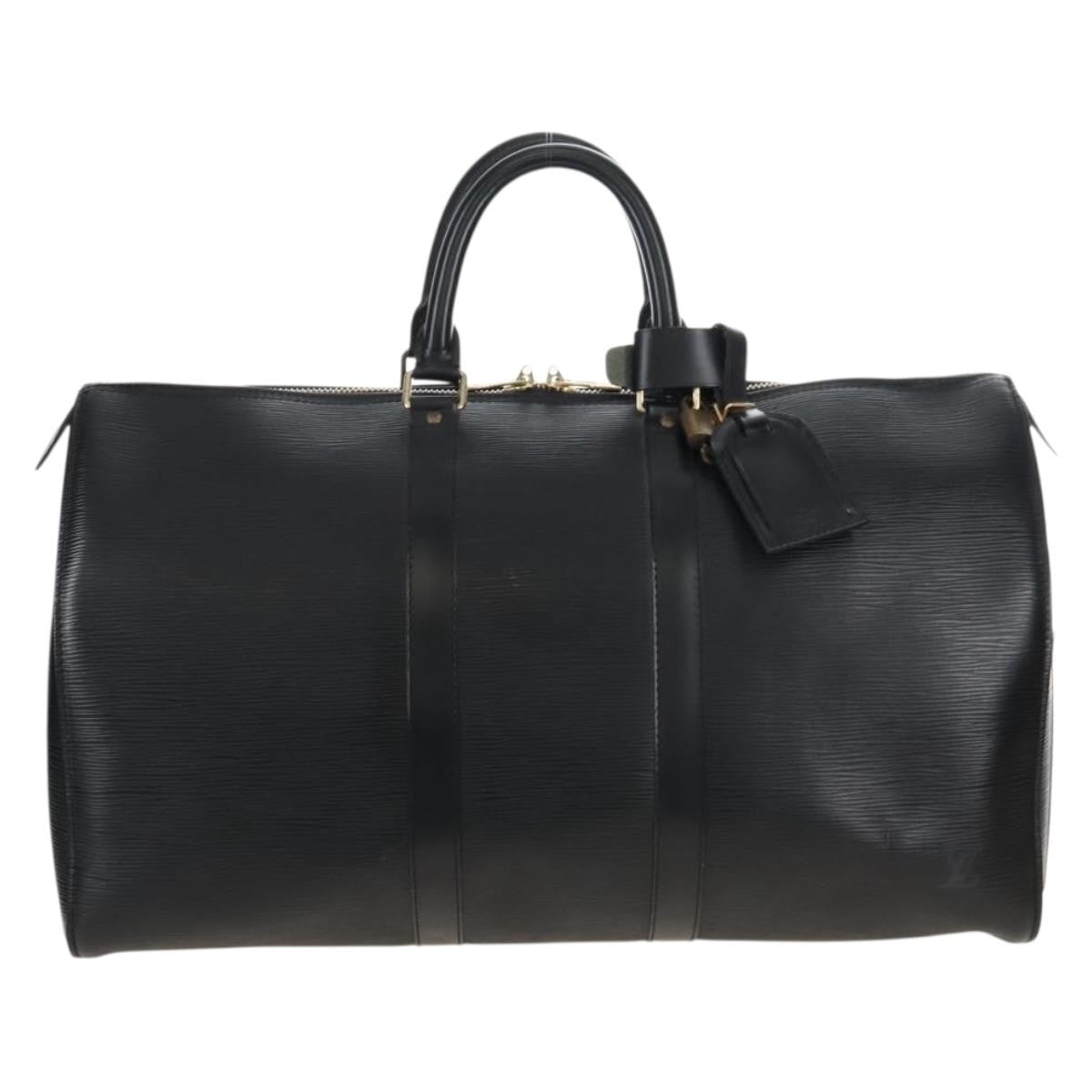 Louis Vuitton Keepall Epi Leather Black Bag