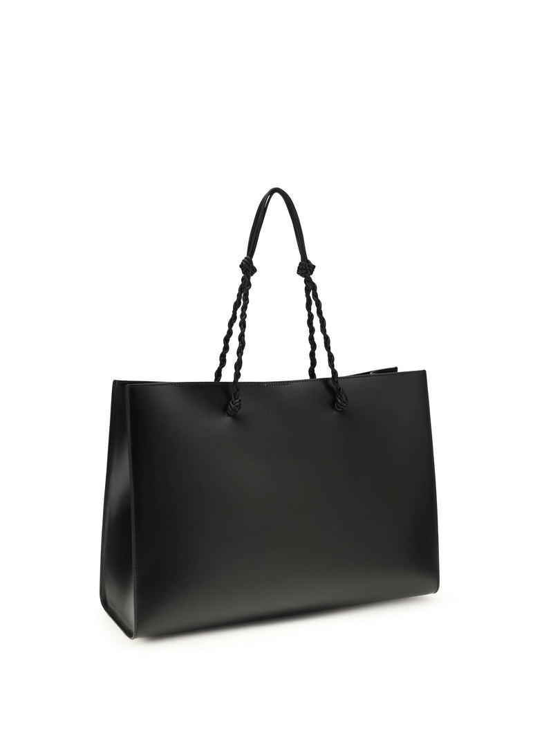 Jil Sander Tangle Tote Bag — Black Calf Leather
