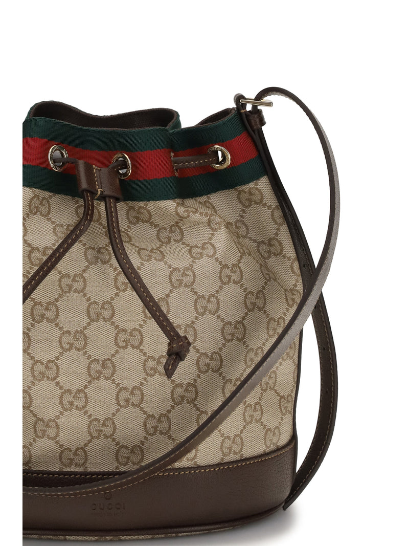 Gucci Venice Bucket Bag — Beige Cotton; Linen; Polyurethane