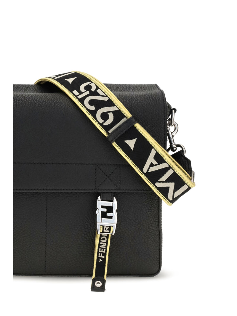 Fendi Roma Crossbody Bag — Black Calf Leather Bos Taurus