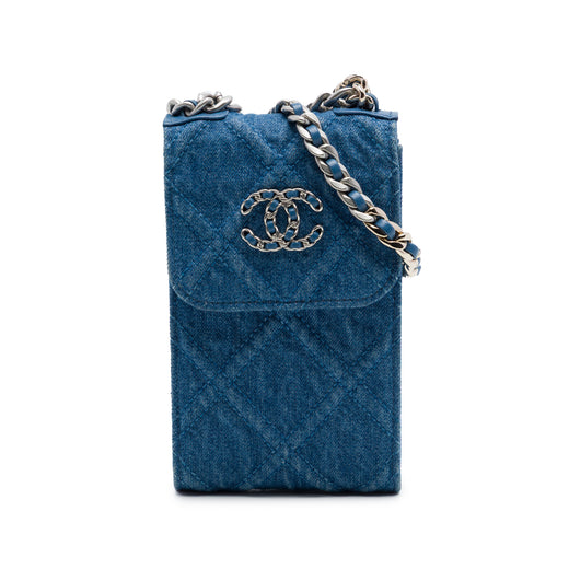 Denim 19 Phone Holder with Chain - Image 1