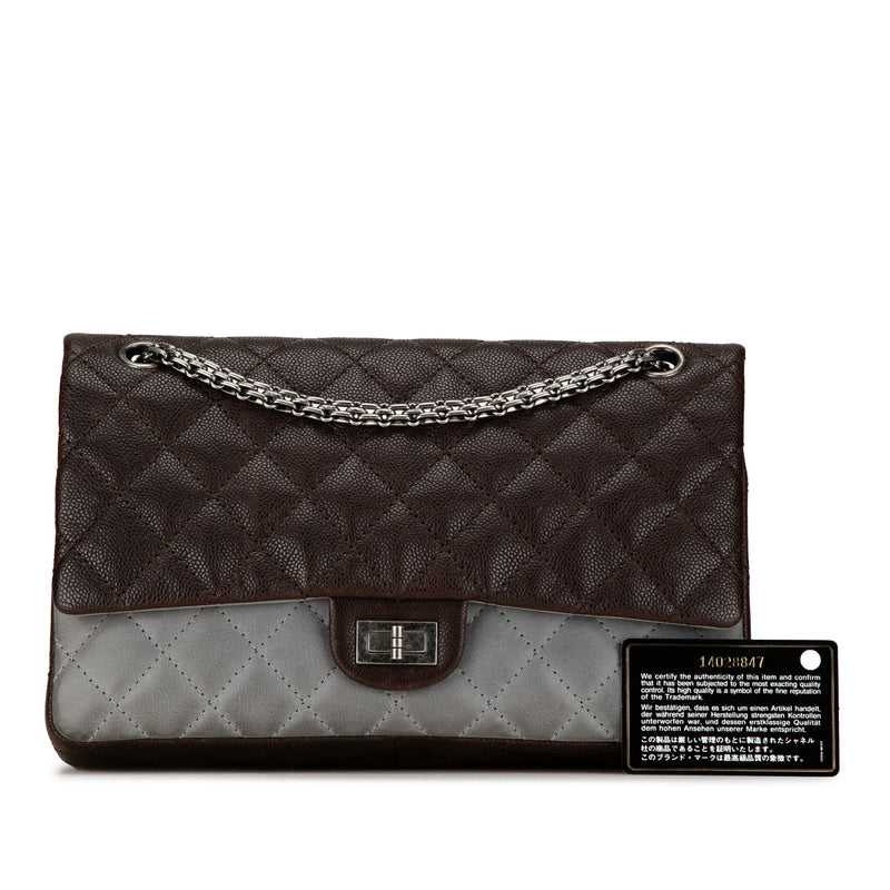 Caviar and Iridescent Calfskin Reissue 2.55 Double Flap 226 - Image 11