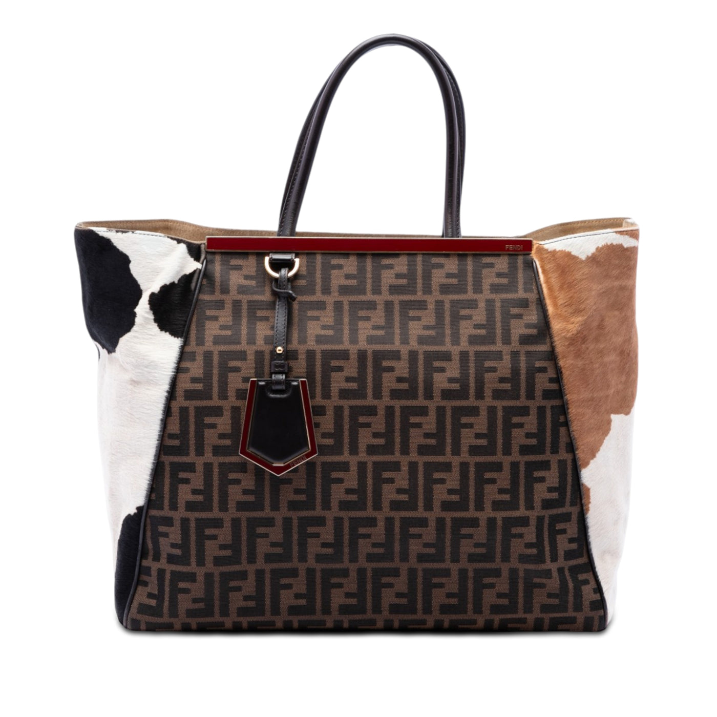 Large Zucca Canvas Ponyhair 2Jours Tote - Image 1