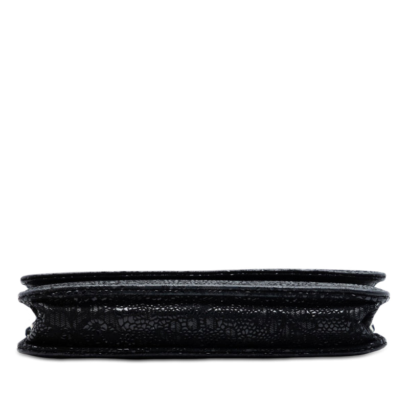 CC Lace Overlay Goatskin Wallet On Chain - Image 3
