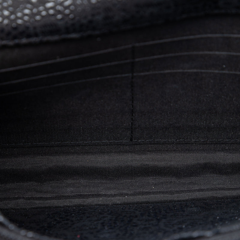 CC Lace Overlay Goatskin Wallet On Chain - Image 4