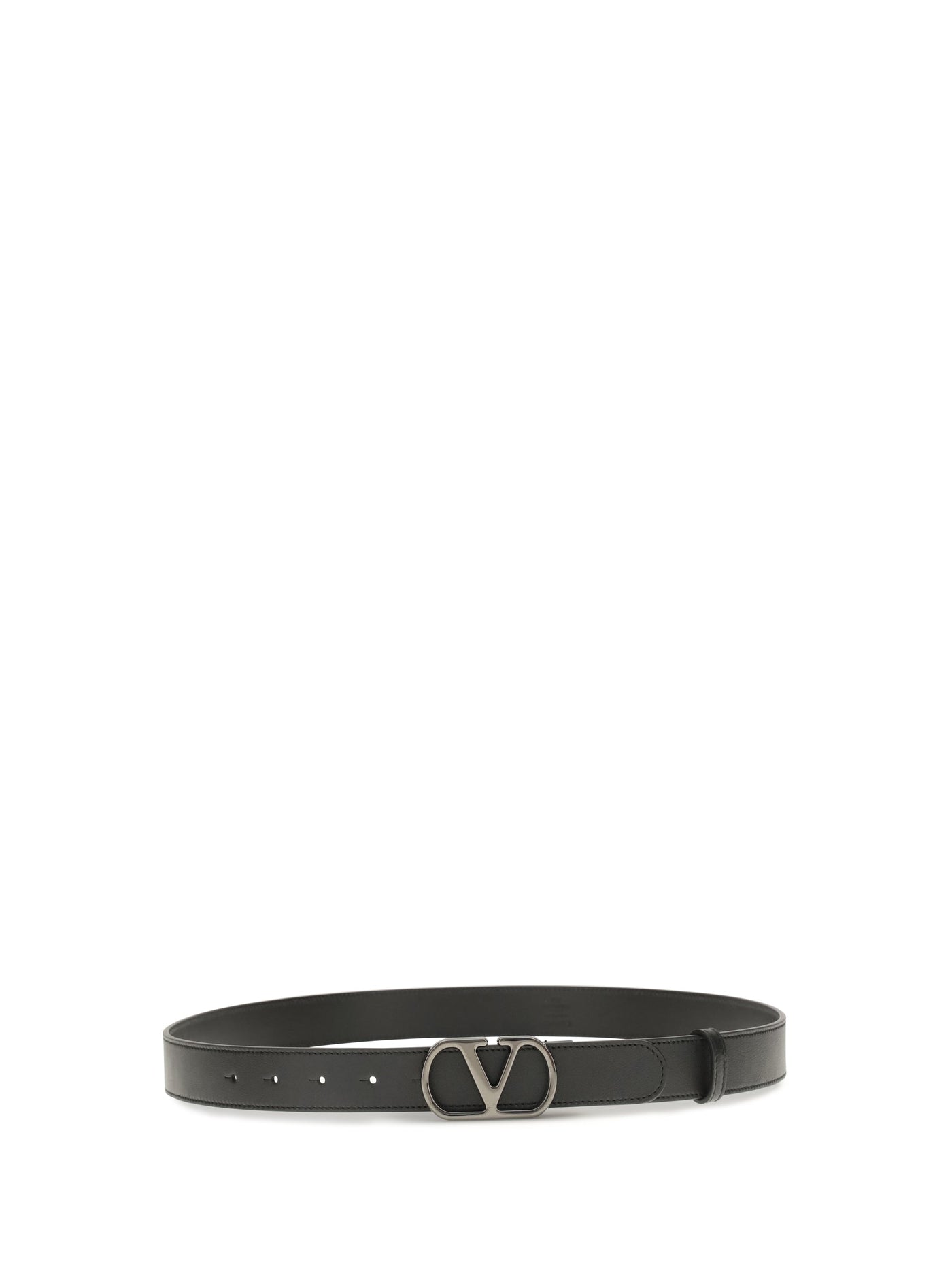 Valentino Garavani Belt — Black Calf Leather