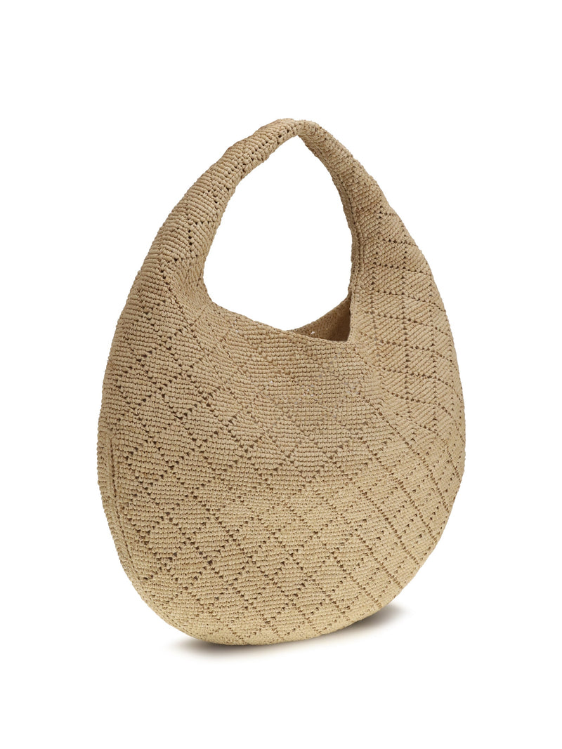 Saint Laurent Icare Hobo Bag — Beige Raffia