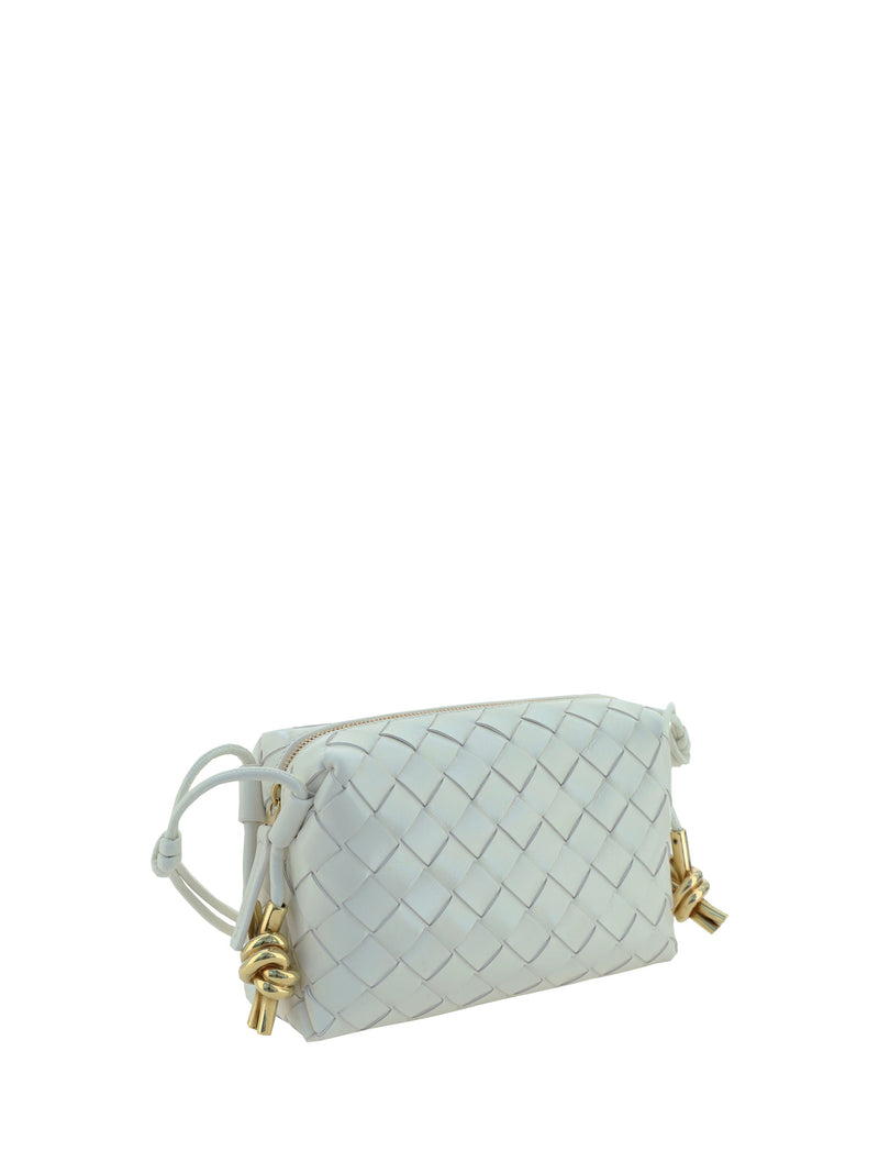 Bottega Veneta Loop Shoulder Bag — White Calf Leather