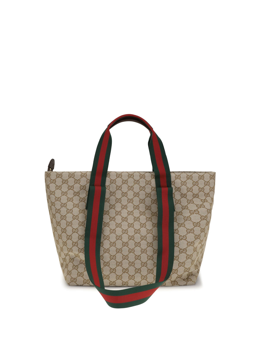 Gucci Gg Motif Coated Canvas Tote Bag — Beige Polyester; Cotton; Polyamide