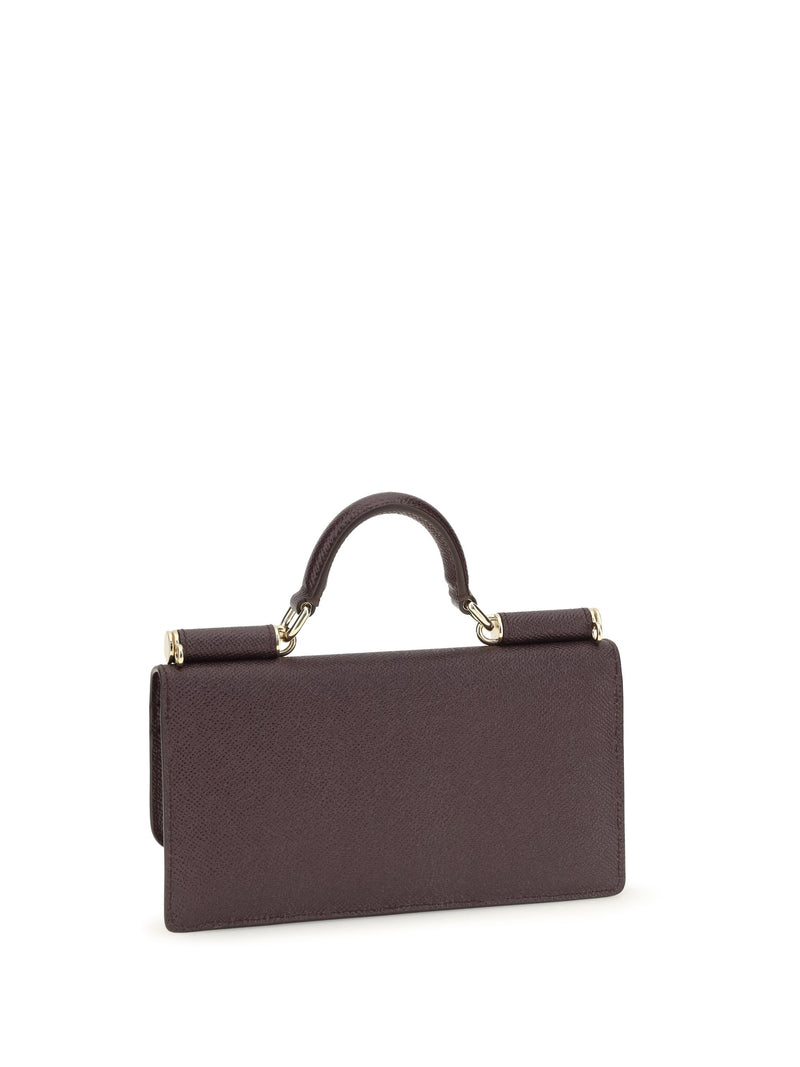 Dolce & Gabbana Shoulder Bag — Brown Calf Leather Bos Taurus