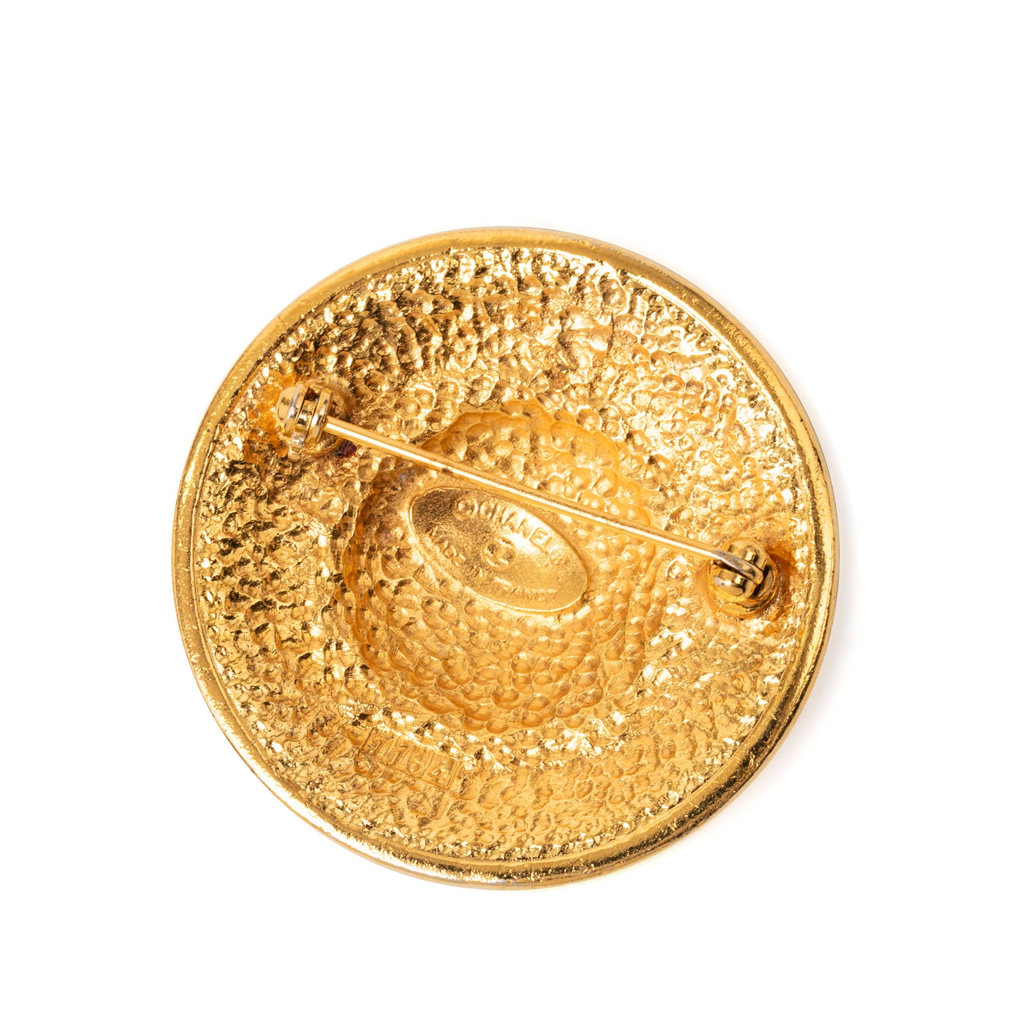 Gold Plated Round Brooch - Image 2