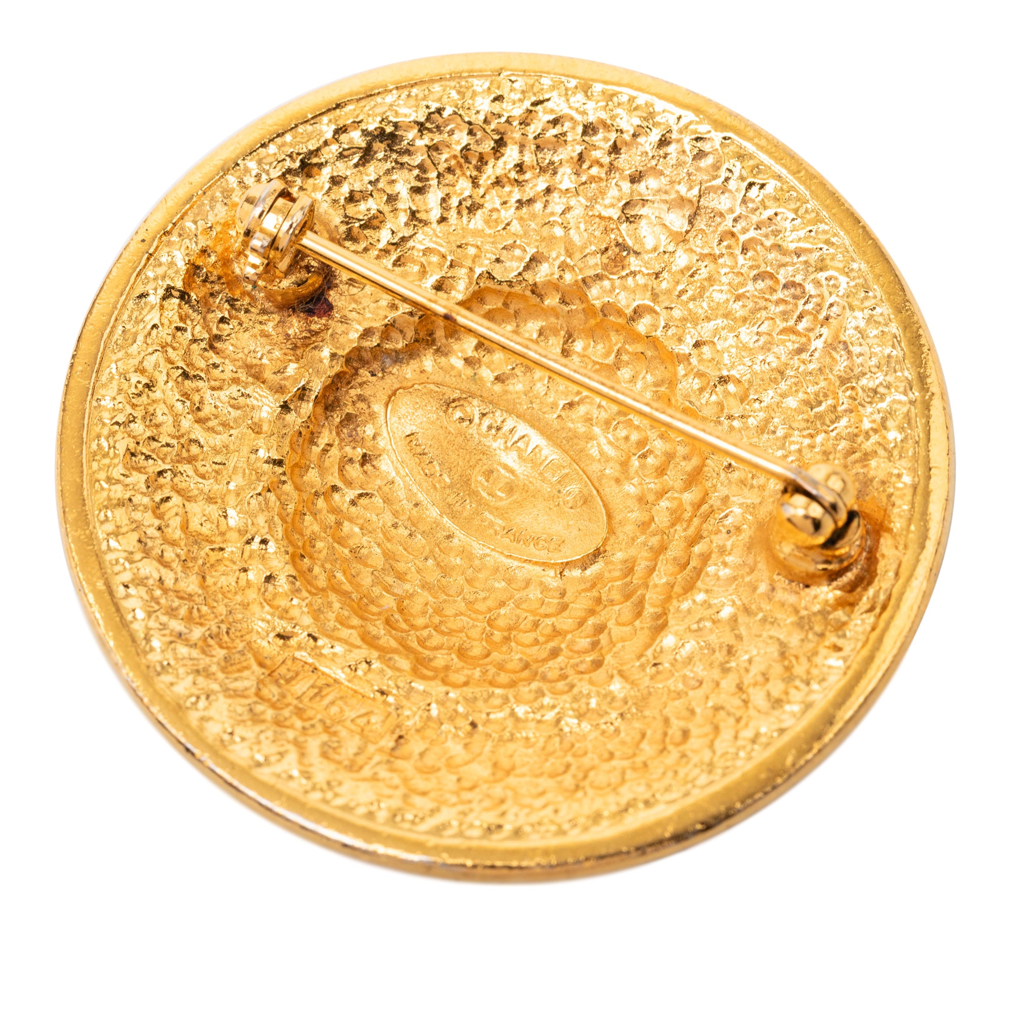Gold Plated Round Brooch - Image 3