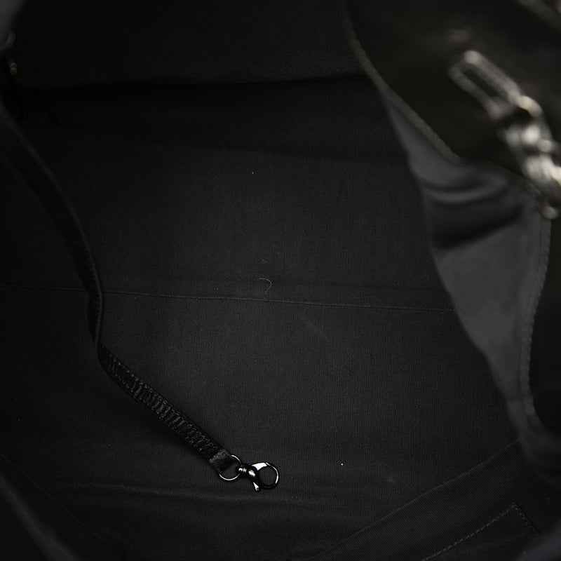 Large Glazed Calfskin Quilted Chain Me Tote - Image 4