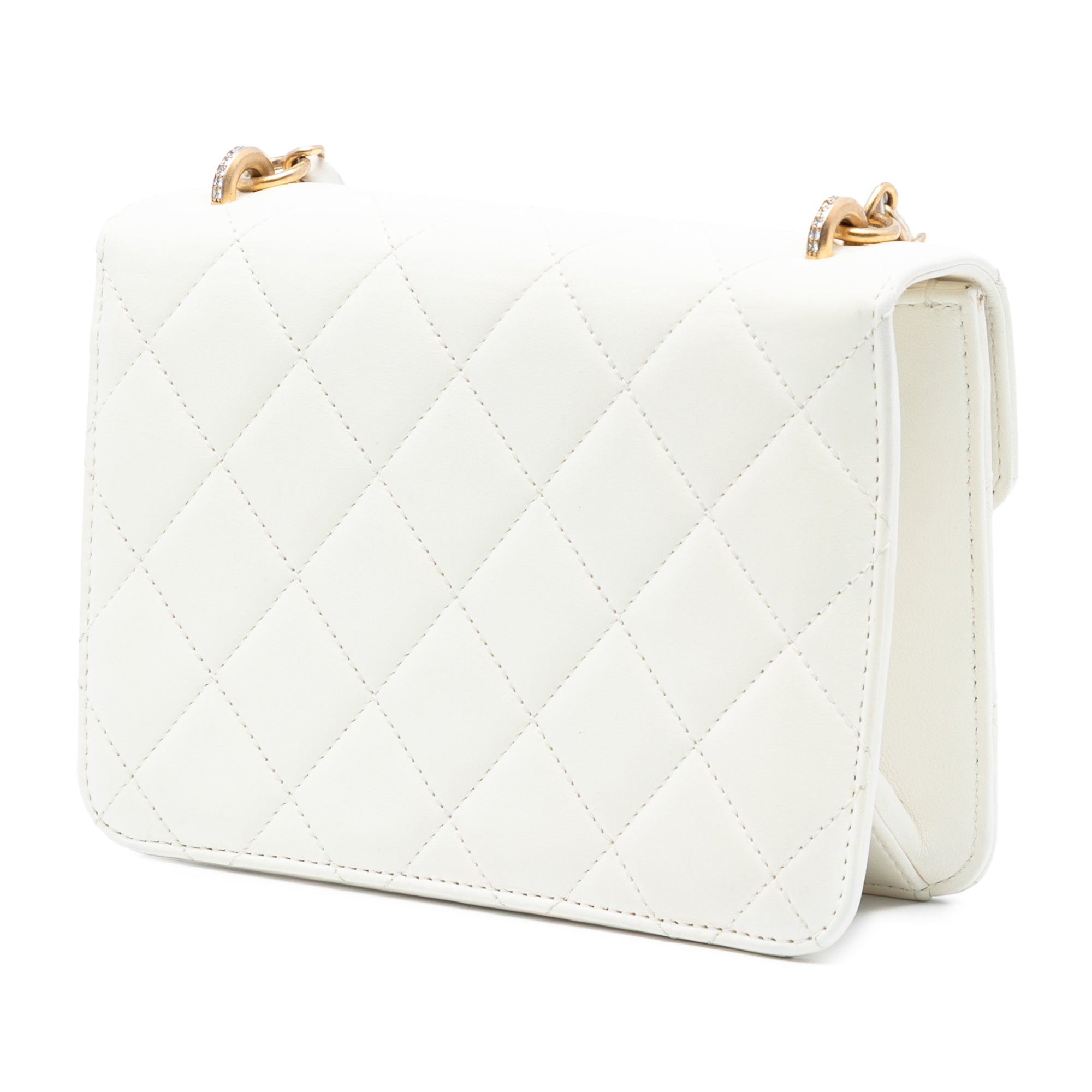 Quilted Lambskin Crystal Geometric CC Frame Flap - Image 2