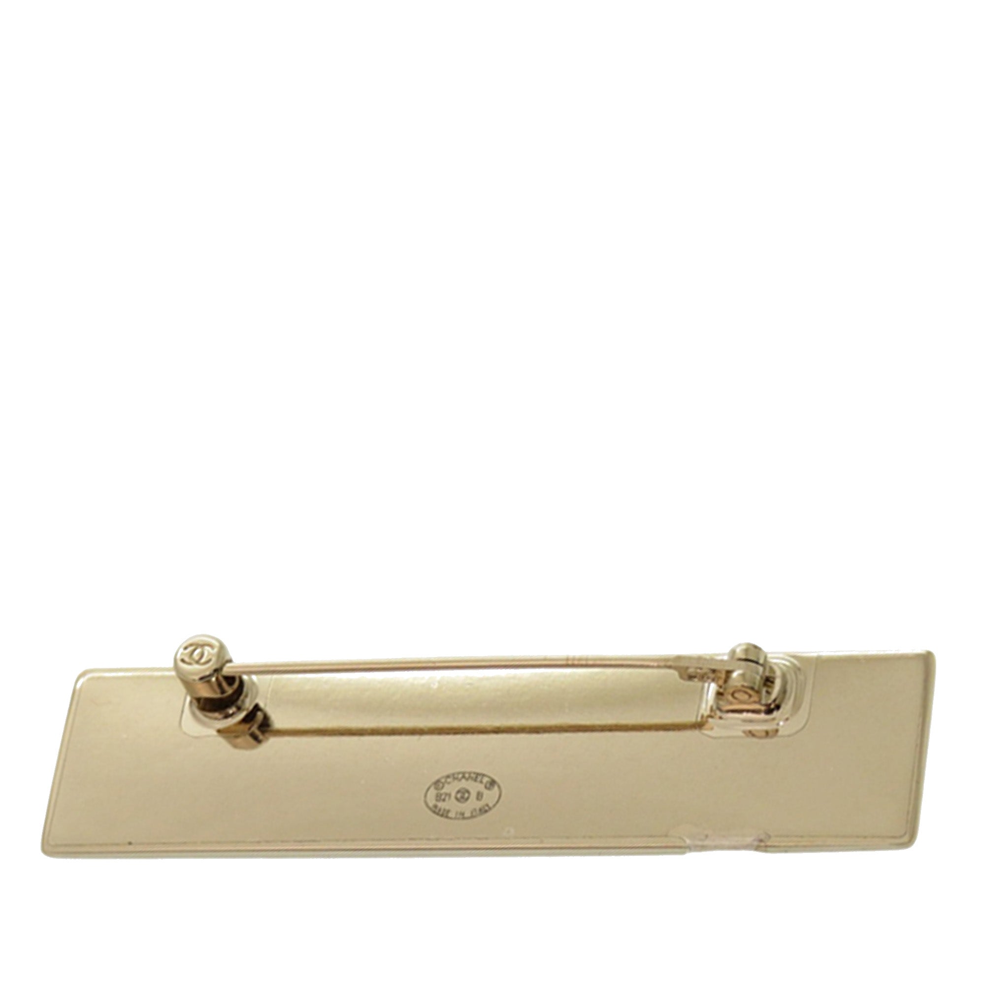 Gold Plated Logo Plate Brooch - Image 2