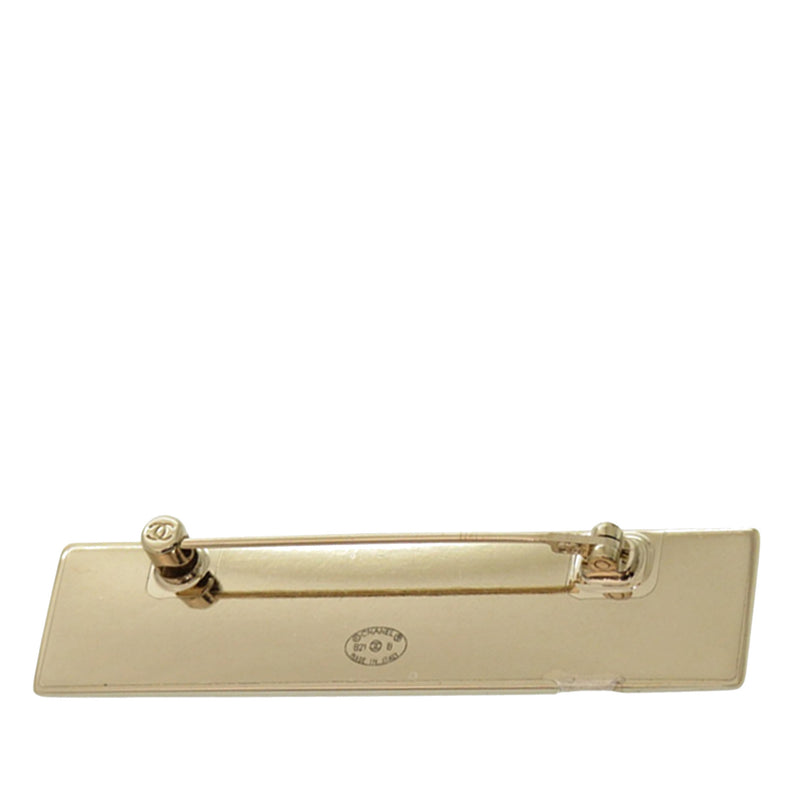 Gold Plated Logo Plate Brooch - Image 2