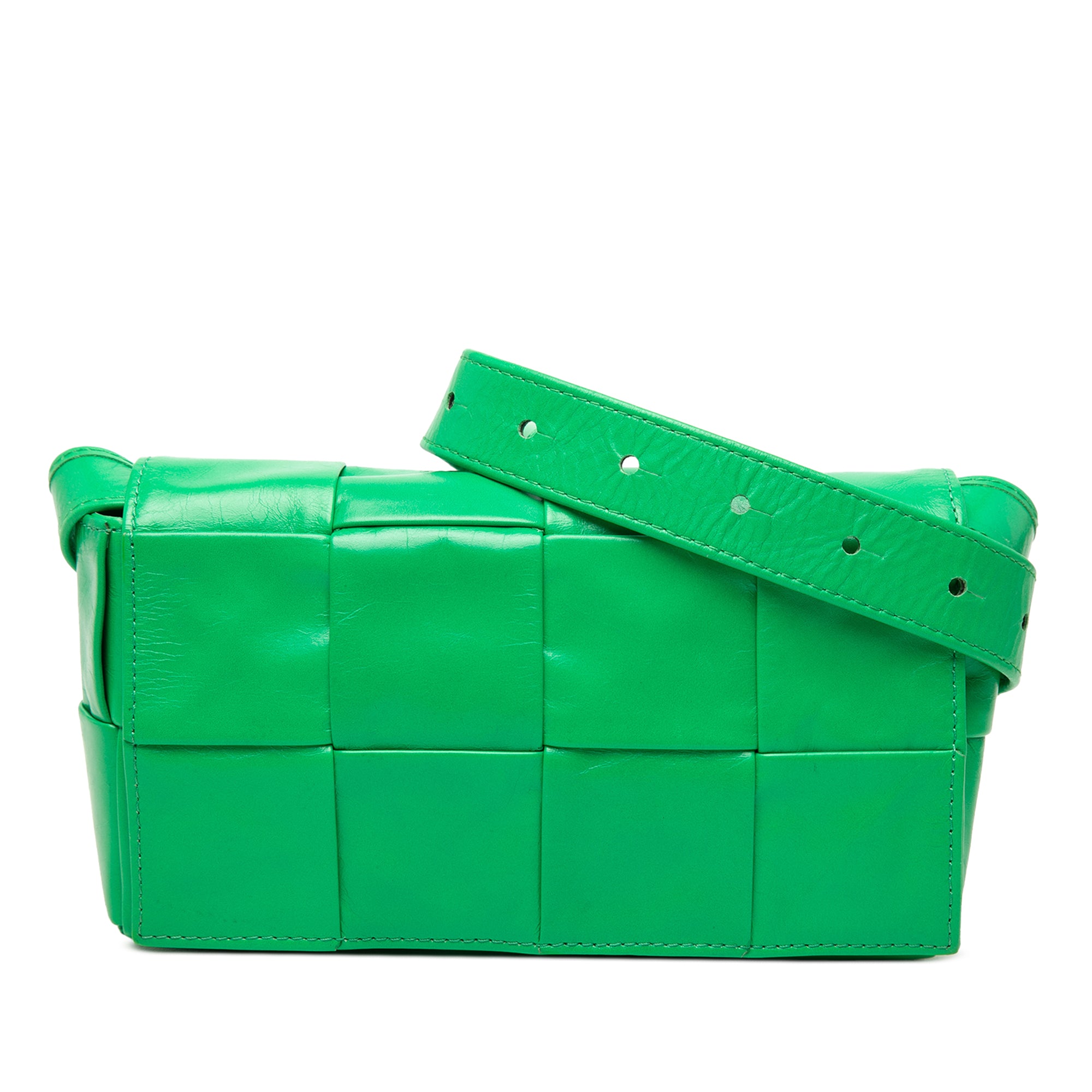 Mini Paper Calfskin Intrecciato Cassette Belt Bag - Image 1