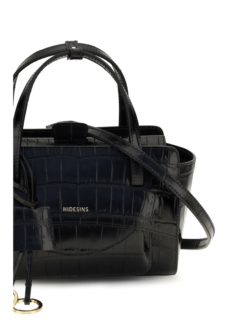 Hidesins Shoulder Bag — Black Calf Leather Bos Taurus