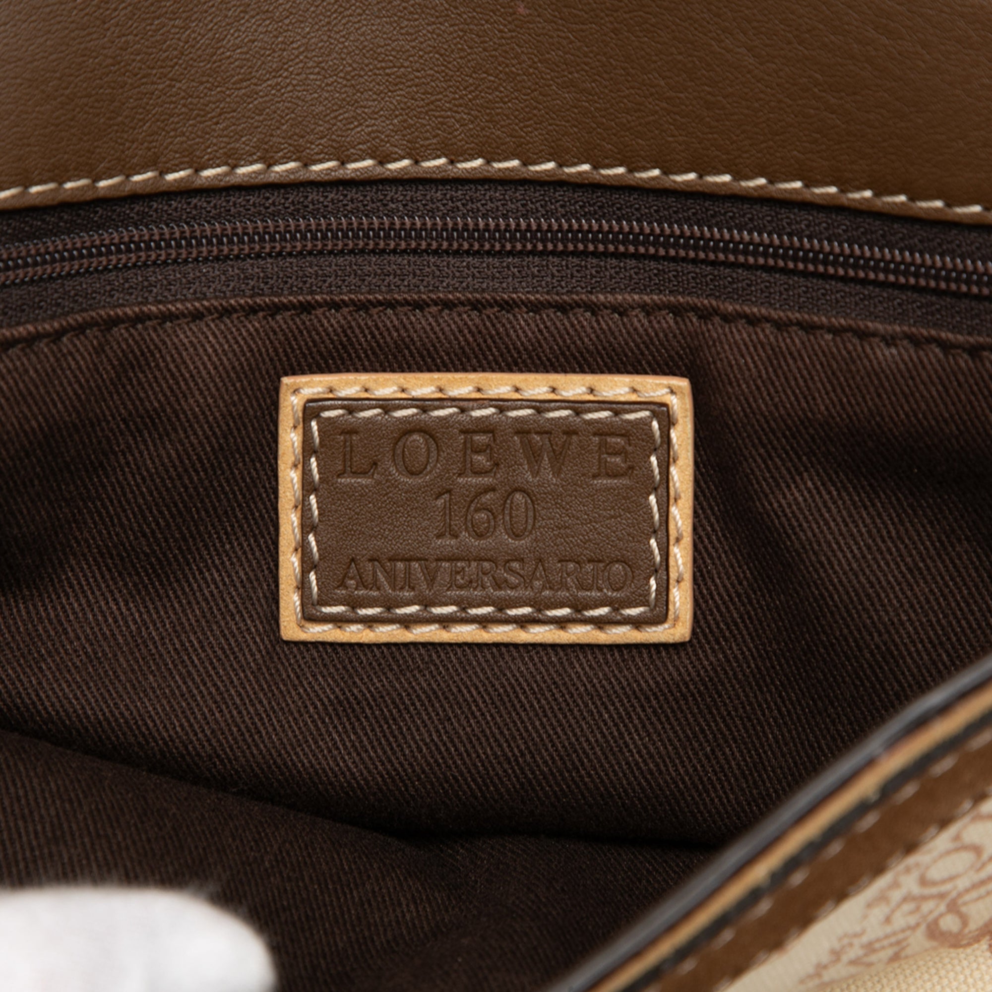 160th Anniversary Suede Trimmed Canvas Flap Shoulder Bag - Image 5