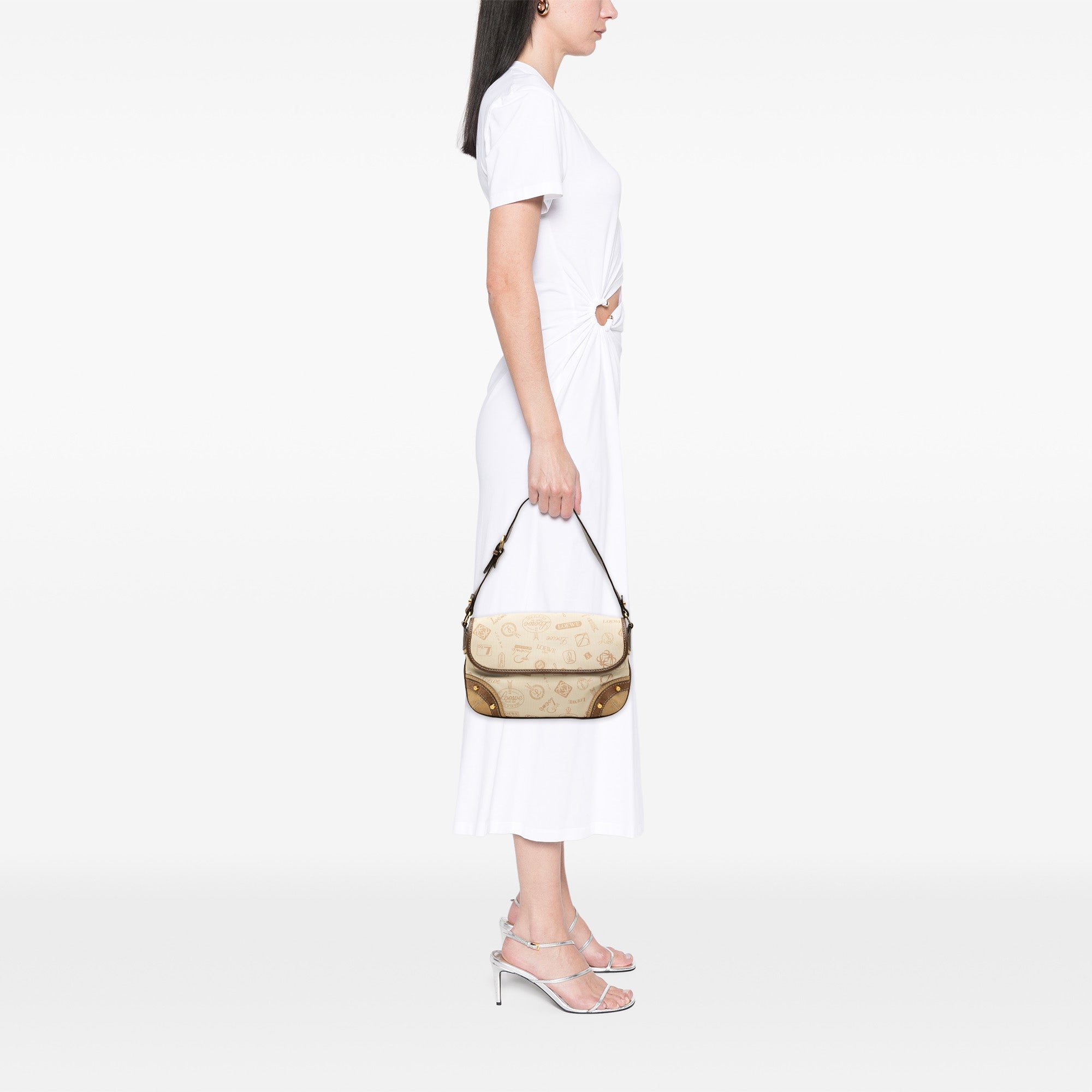 160th Anniversary Suede Trimmed Canvas Flap Shoulder Bag - Image 7