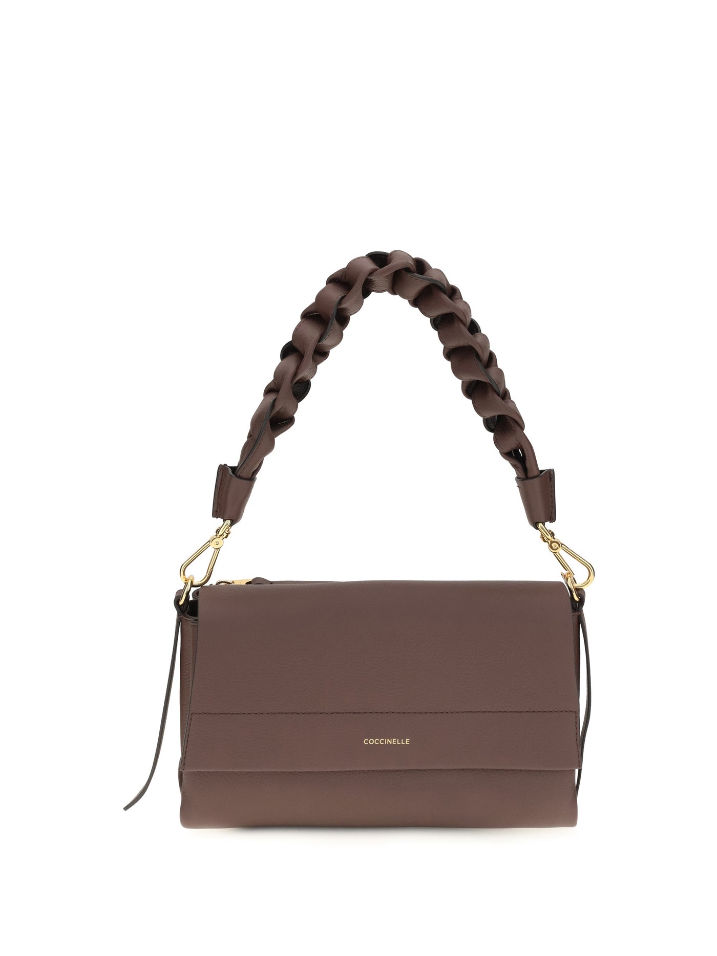 Coccinelle Boheme Shoulder Bag — Brown Calf Leather Bos Taurus