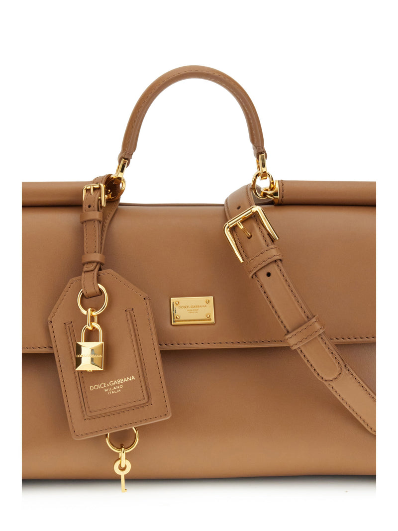 Dolce & Gabbana Shoulder Bag — Beige Calf Suede; Pvc