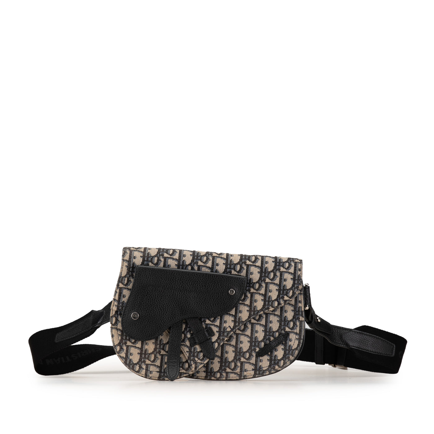 Oblique Canvas Saddle Messenger Bag - Image 1