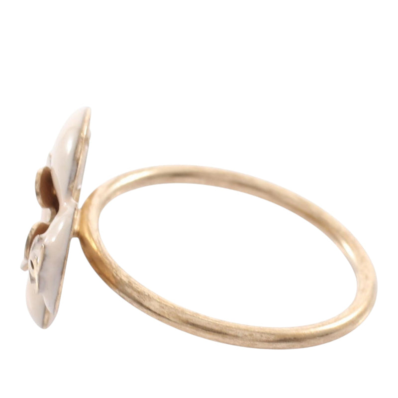 CC Gold Plated and Enamel Flower Ring - Image 2