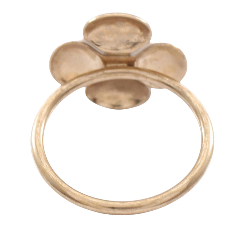 CC Gold Plated and Enamel Flower Ring - Image 3