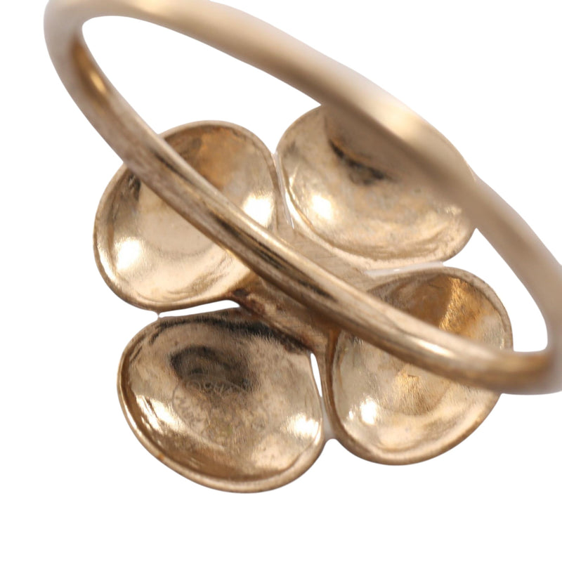 CC Gold Plated and Enamel Flower Ring - Image 5