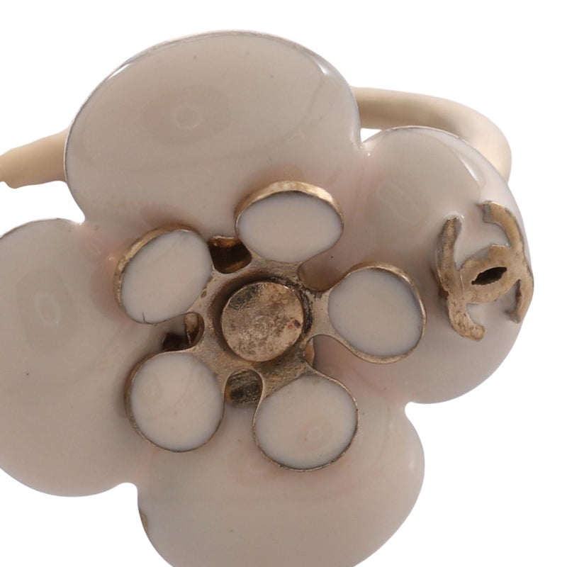 CC Gold Plated and Enamel Flower Ring - Image 6