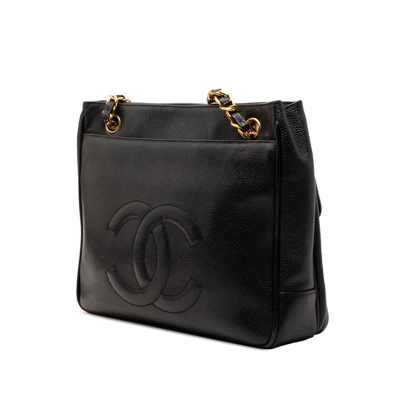 CC Caviar Front Pocket Shoulder Bag - Image 2