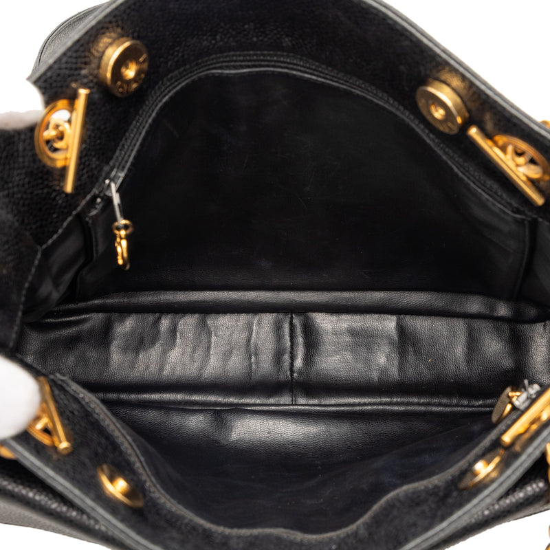 CC Caviar Front Pocket Shoulder Bag - Image 4