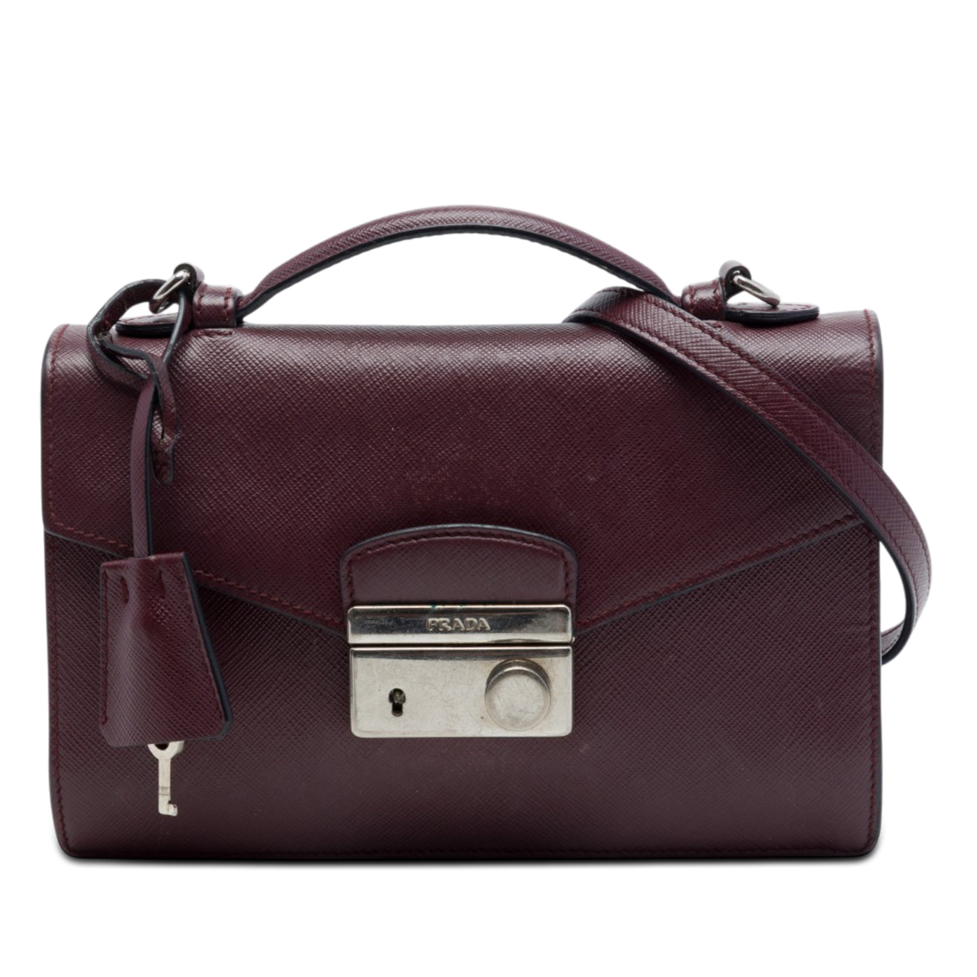 Saffiano Lux Sound Lock Satchel - Image 1