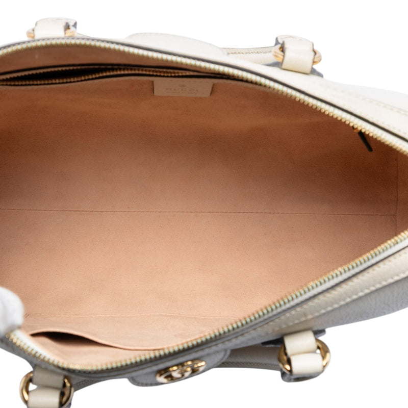 Medium Calfskin Web Ophidia Top Handle Bag - Image 4