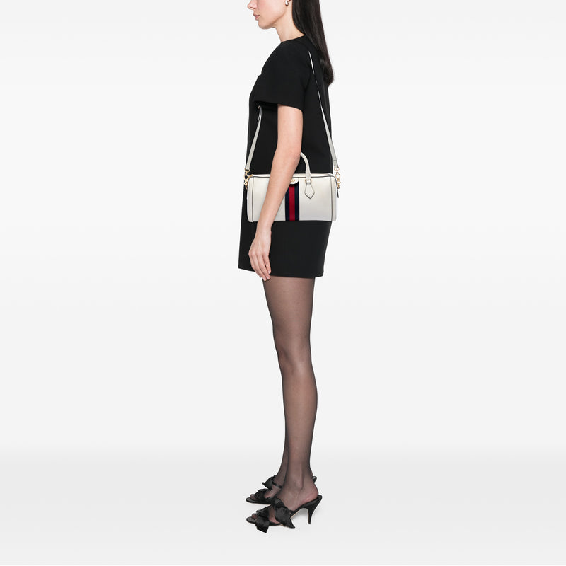 Medium Calfskin Web Ophidia Top Handle Bag - Image 6