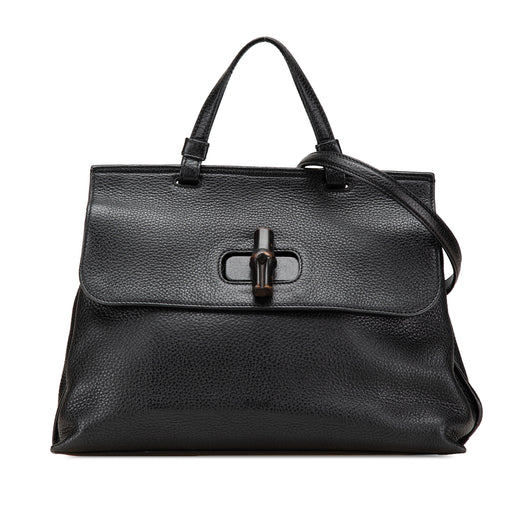 Medium Calfskin Bamboo Daily Satchel - Image 1