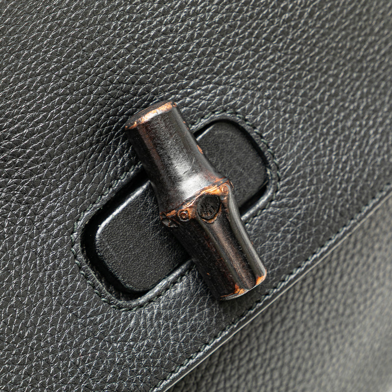 Medium Calfskin Bamboo Daily Satchel - Image 9