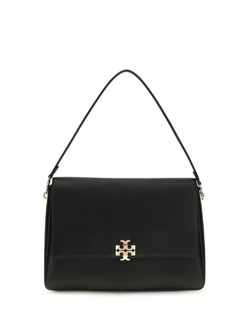 Tory Burch Charlie Shoulder Bag — Black Calf Leather Bos Taurus