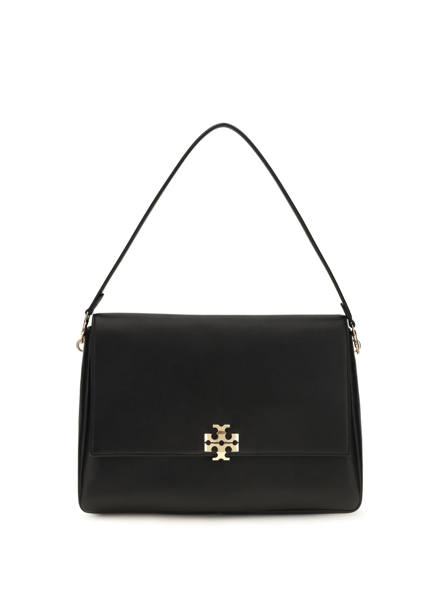 Tory Burch Charlie Shoulder Bag — Black Calf Leather Bos Taurus