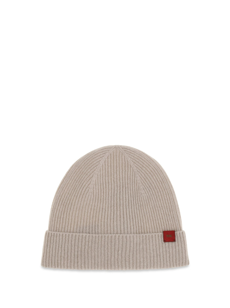 Kiton Ucpl003k0239l07 Ribbed Merino Wool Beanie — Beige (ovis Aries) Beanies