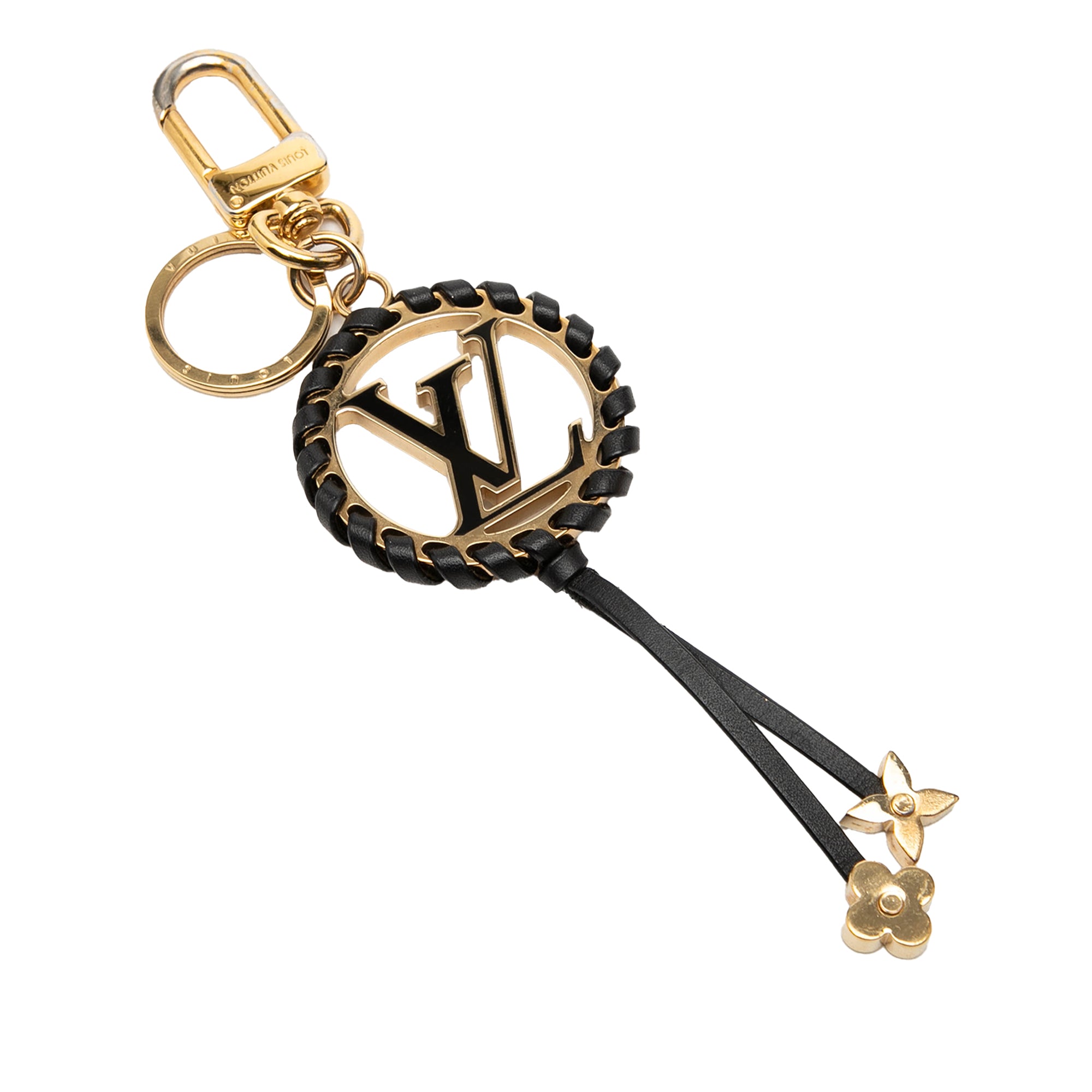 Gold Plated Lambskin and Enamel Very Bag Charm and Key Holder - Image 1